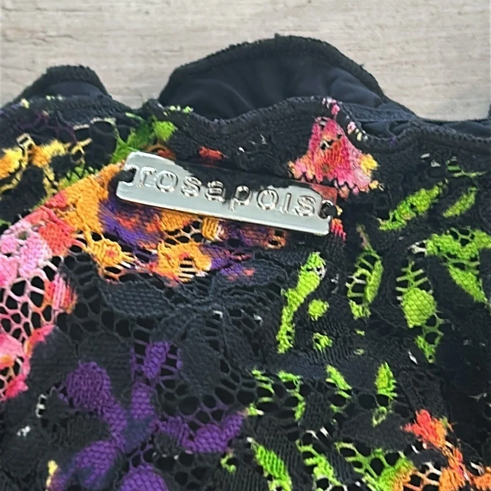 ROSAPOIS lace floral bikini swim bottoms size 2